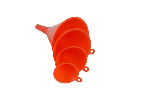 Mannesmann Plastic Funnel Set of 4 Pairs – 50/75/100/125 mm/4 m 455