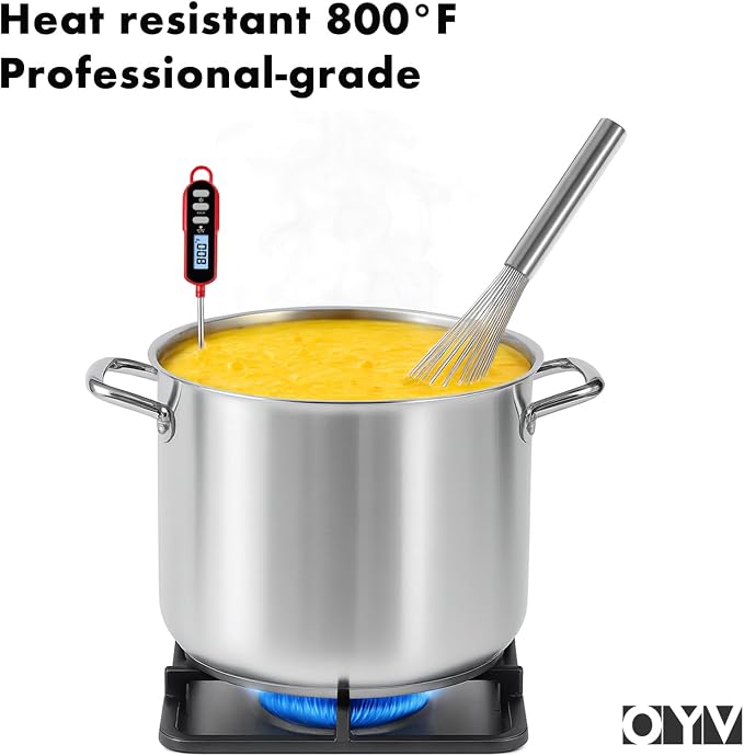 OYV 18/10 Stainless Steel Large Whisk, 17" Commercial Heavy Duty Whisk for Whipping Eggs, Mixing Batter, Making Sauces, Long Wisk Dishwasher Safe