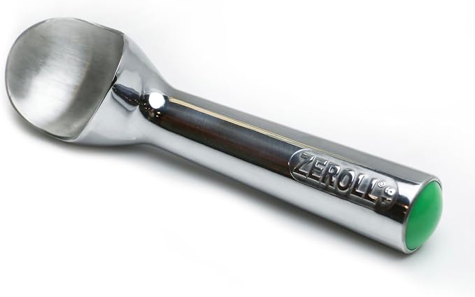 Zeroll Original Ice Cream Scoop Unique Liquid Filled Heat Conductive Handle Simple One Piece Aluminum Design Easy Release Made in USA, 2.5-Ounce, Silver