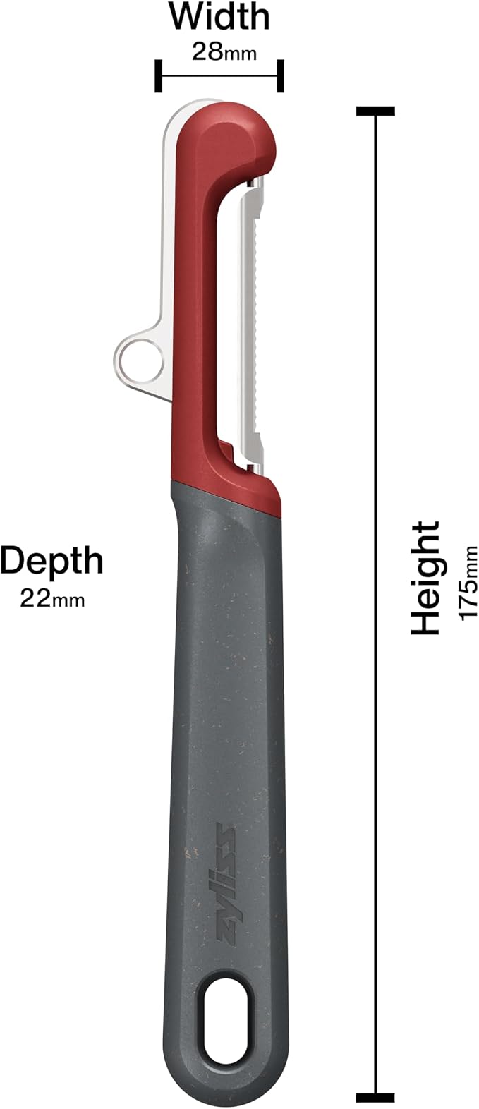Zyliss Soft Skin Peeler – Ultra-Sharp Stainless Steel Blade for Tomatoes, Peaches & More – Ergonomic Wheatstraw Handle – Built-in Eye Cutter & Safety Cover – Dishwasher Safe – Fruit & Veggie Peeler