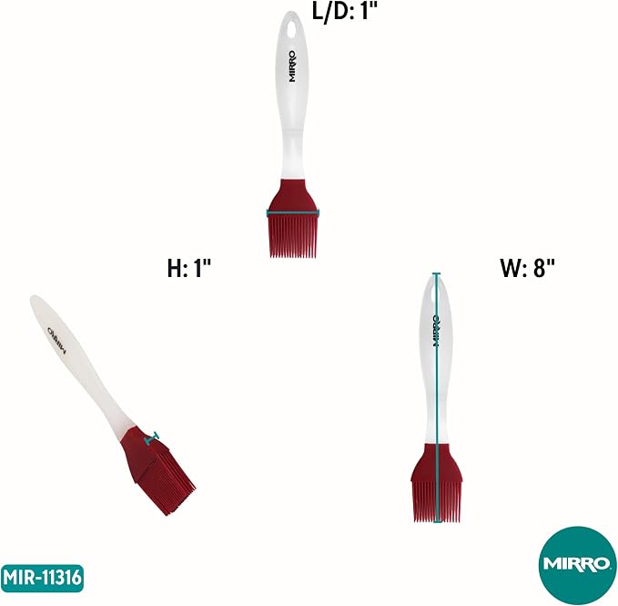 MIRRO Silicone Basting Brush for Grilling, Red