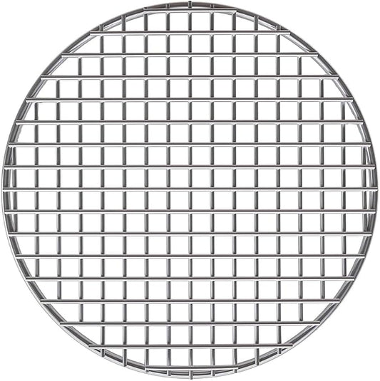 Dia 13.8" Round Barbecue Grids Cross Wire Footed Steaming Stainless Steel Cooling Rack Multi-Purpose Grill Rack for Airfryer Instant Pot/Pressure Cooker (350mm/13.8")
