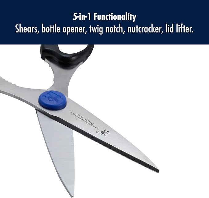HENCKELS Heavy Duty Kitchen Shears that Come Apart, Dishwasher Safe, Black
