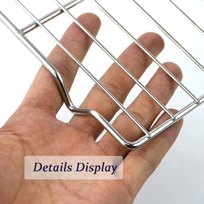 Oven Roasting Rack 11 x 15.4 inch Rectangle Baking Cooling Steaming Grilling Rack with 4 Legs Stainless Steel Rack,Perfect To Cool and Bake(11"X15.4",39X28cm)