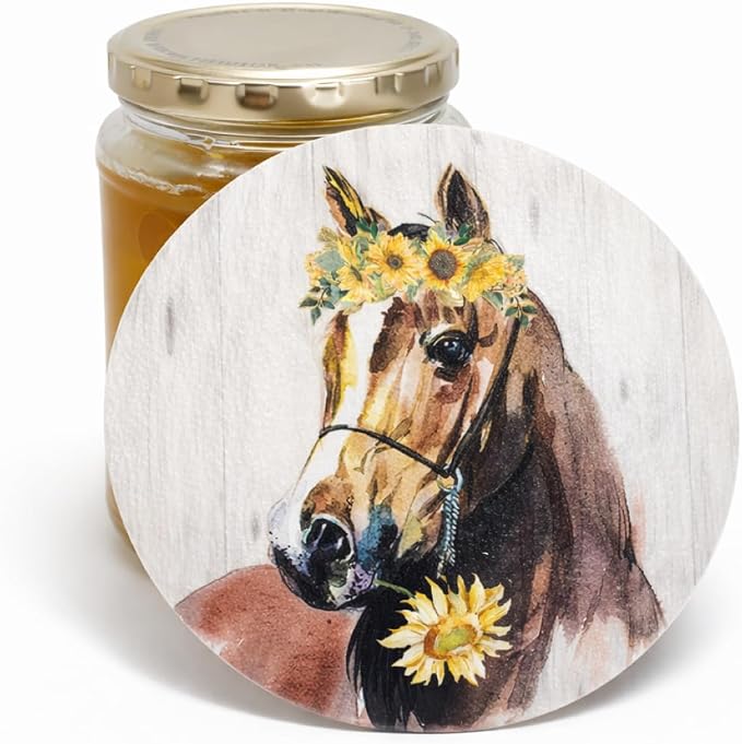 Andreas Silicone Jar Opener, Flower Horse – 6.25" Non-Slip Lid Gripper & Garlic Peeler, Food and Dishwasher Safe, Multi-Use, Durable Silicone & Fabric, Made in the USA, JO-416