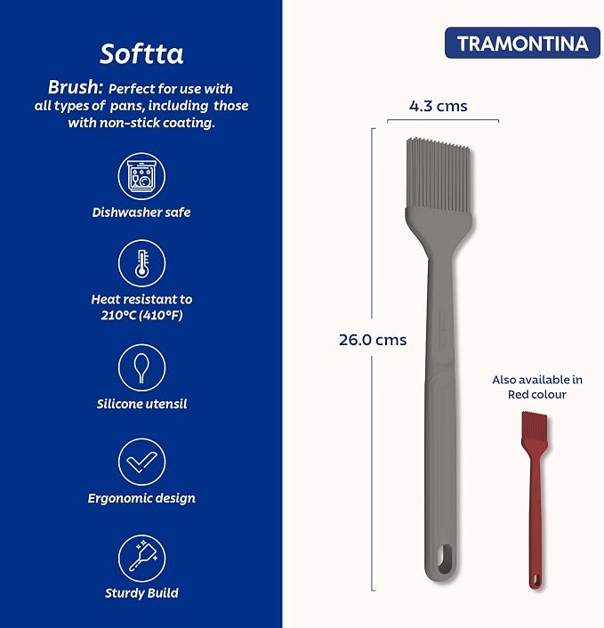 Tramontina Softta Grey Silicone Pastry Brush