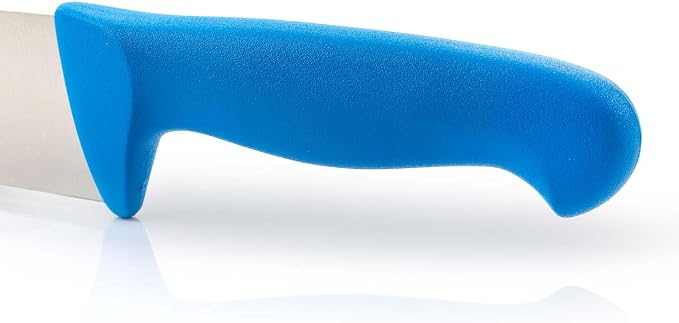 Arcos Range Butcher Knife 12 inch Nitrum Stainless Steel. Steak Knife. Polypropylene Blue Handle. Color Identification System for Prolonged and Heavy Use. Series 2900. Color Blue.