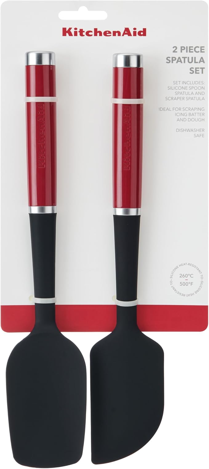 KitchenAid KQG437OHERE 2pc Silicone Spatula Set – Empire Red