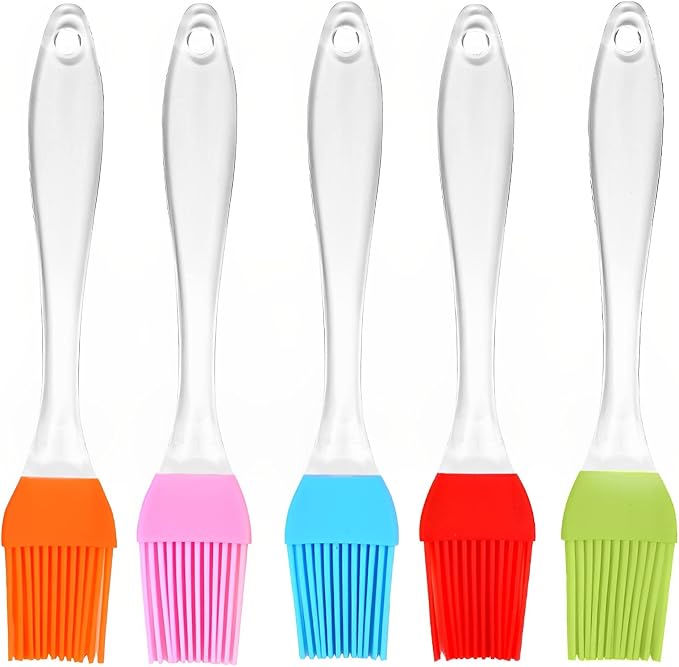 Silicone Pastry Brush 5 Pack Basting Brush Heat Resistant | Kitchen Food Brushes for Cooking Basting BBQ Baking