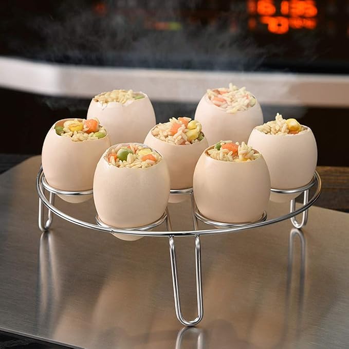 Stainless Steel Egg Cracker Separator, Topper & Opener for Raw, Soft or Hard Boiled Eggs