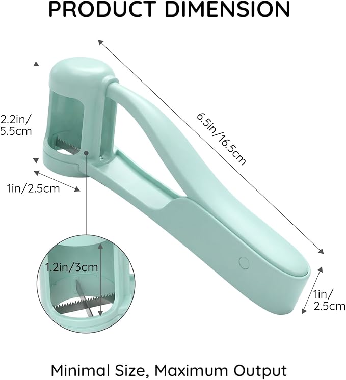 Homnoble Grape Cutter for Toddlers & Baby - Stainless Steel Grape & Cherry Tomato Slicer for Kids Lunch Box - Portable Small Fruit Quarterer Tool, Prep for Salad & Healthy Snacks