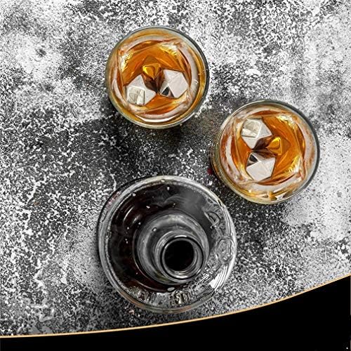 Stainless Steel Rhombus Shaped Whiskey Stones Set Reusable Chilling Rocks Ice Stones Gift for Whiskey Lovers