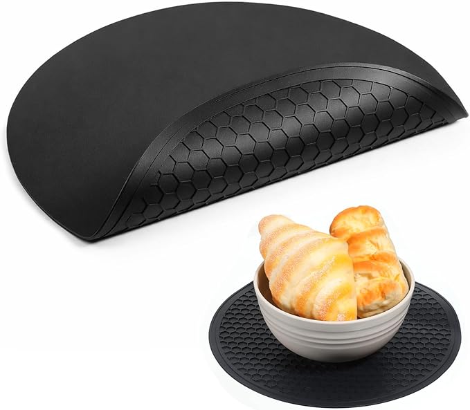 Heat Resistant Multifunctional Silicone Microwave Mat, 10 Inch Round Non-Slip Trivet, Heat Resistant Non Slip Trivet for Kitchen Hot Plate Bowl Mug Hot Pot Holder, Dishwasher Safe