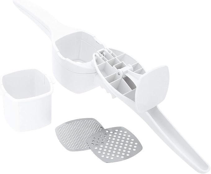 Judge Potato Masher, Stainless Steel, White