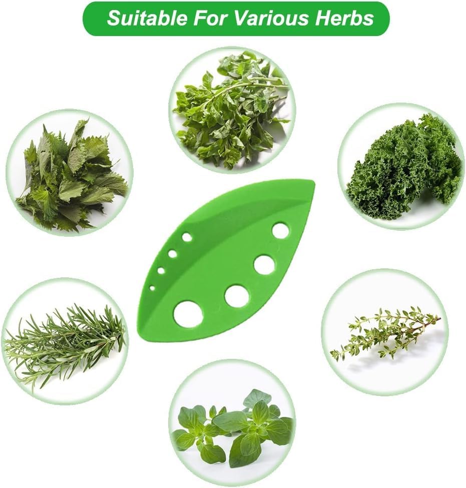 Upgraded Herb Scissors, Effortless Herb Shears Cutter Tool with Sharp Stainless Steel Blades for Fresh Herbs, Must-Have Kitchen & Cooking Gadget, (Green)
