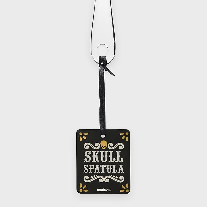 Suck UK Skull Cooking Spatula - Stainless Steel Slotted Spatula - Plastic Free Kitchen Utensil & Fish Slice - Metal Wok Turner & Flipper - Novelty Skull Gift for Gothic Home Decor & Creepy Chefs