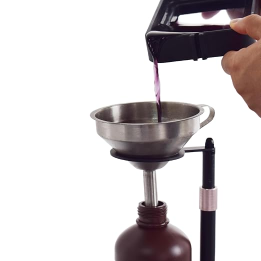 Funnel Stand with Steel Ring Holder,Height Adjustable 3D Printer Resin Filter Strainer Stand,Hand-Free for Easy Recycling LCD/DLP/SLA/UV Photosensitive Resin (Holder+Funnel)