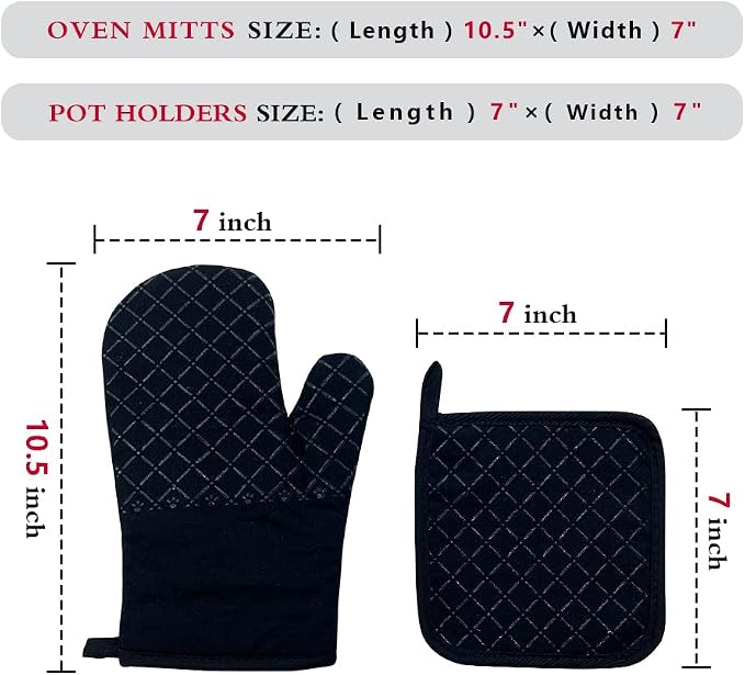 zcyhtqp, Made from Scratch, Funny Silicone Non-Slip Oven Mitts and Pot Holders Sets of 2, Cat Oven Mitts, Bake Lover Gift, Kitchen Gift for Cat Owner, Cat Mom