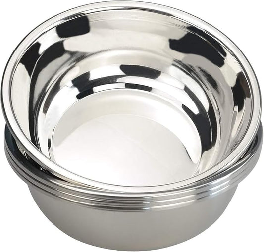 Anbers 18/10 Stainless Steel Mixing Bowl, 9.6 Inch Wide Metal Prep Bowls, 4 Packs