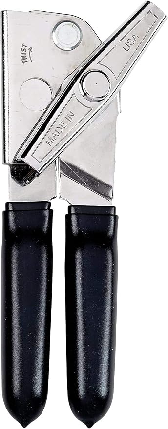 EZ-DUZ-IT Deluxe Can Opener with Black Grips (Set of 2)