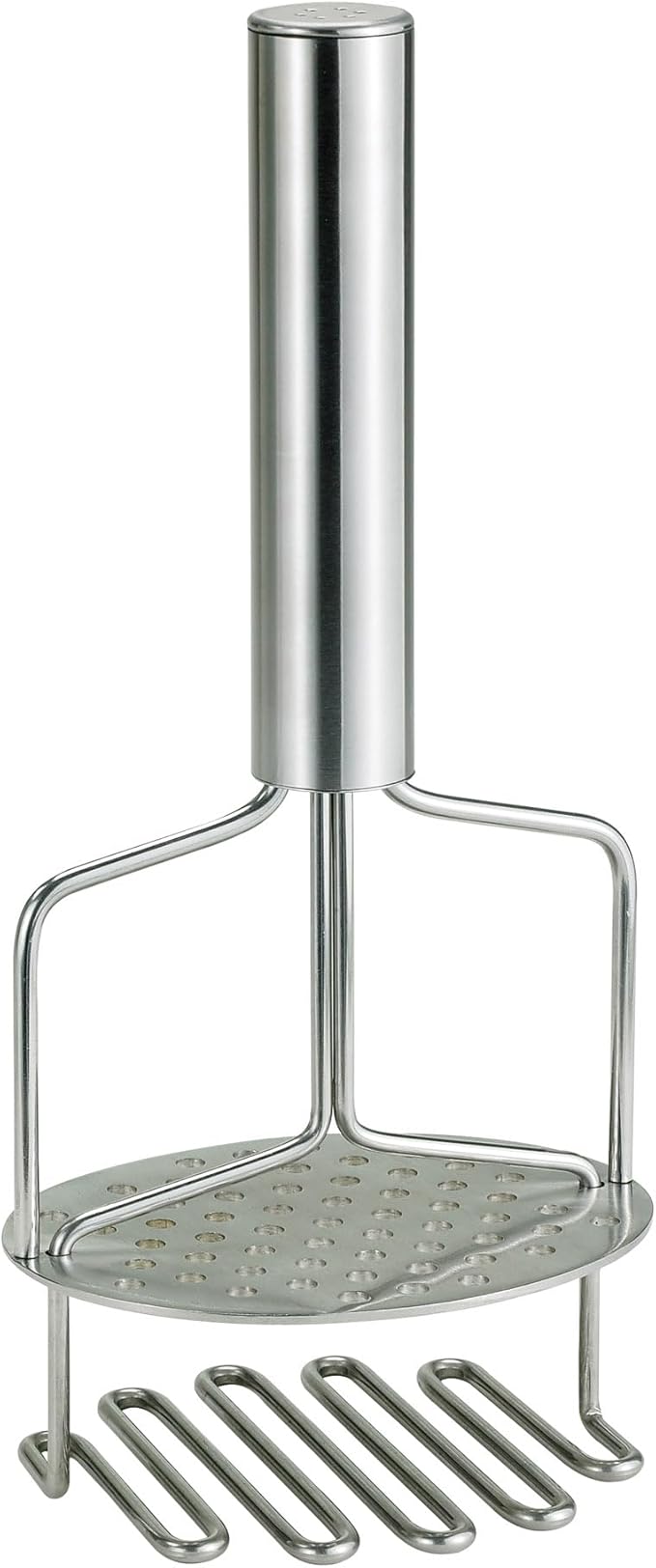 HIC Kitchen Dual-Action Potato Masher And Ricer, 18/8 Stainless Steel, Wire Masher With Built-In Ricer Disc For Extra-Creamy Potatoes