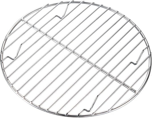 CAMPINGMOON φ8.27inch/φ21cm Round Stainless Steel Roasting Baking Steaming Cooling Rack Cooking Grid Grill Fits for 10-inch Dutch Oven W21