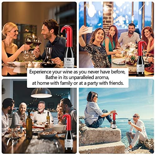 Electric Wine Aerator Gifts Touch Portable Red - White Wine Accessories Aeration For Wine and Spirit Beginner and Enthusiast -Spout Pourer - Wine