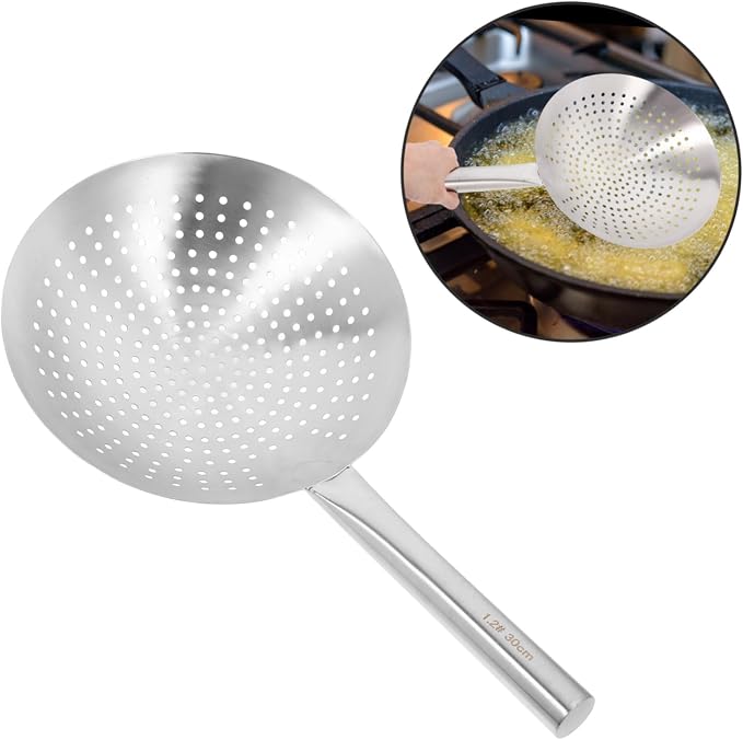 Stainless Steel Colander Mesh Spoon Strainer Filter Strainer Hot Pot Spoon Food Strainer Kitchen Cookware Skimmer Ladle Filtering Ladle Filter Spoon Kitchen Gadget Soup Ladle