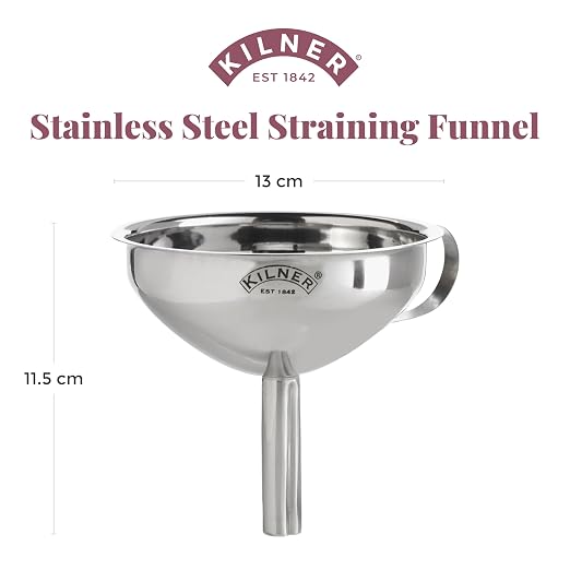 KILNER Stainless Steel Straining Funnel, 1 EA