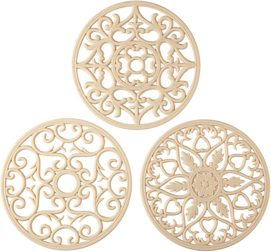 Colinda Silicone Trivet for Hot Dishes, Hot Pot and Pads - Protect Countertop from Hot Pot and Pans Coming Out from the Oven or Stove - Non-Slip & Heat Resistant,Green,Set of 3