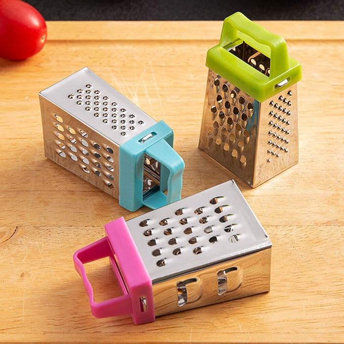 Abaodam 6Pcs Mini Cheese Grater Professional Box Grater Stainless Steel Box Grater Cheese Grater with 4 Sides for Kitchen Slicer Cheese Ginger Vegetable
