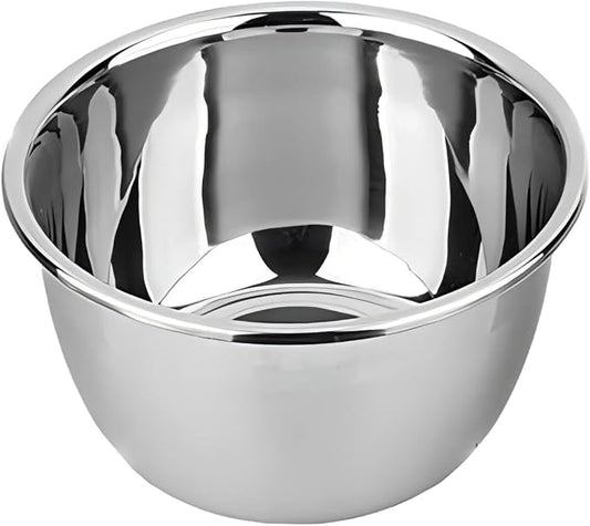 meleg otthon Stainless Steel Mixing Bowl, 23 Quart Salad Bowl, Metal Bowls, Stainless Steel Basin, Heavy Duty Deeper Edge Mirror Finish Dishwasher Safe Bowl