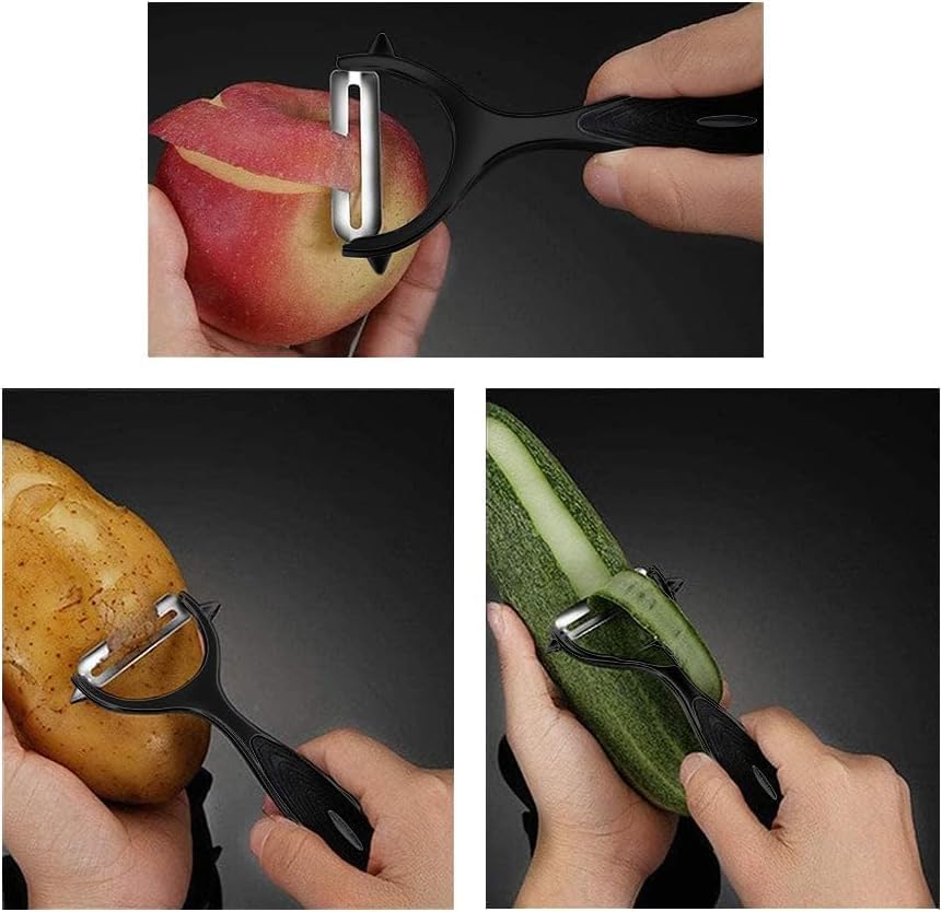 Premium Vegetable Peeler Set – Ultra Sharp Stainless Steel Blades with Non-Slip Ergonomic Handles for Easy Potato, Fruit & Veggie Peeling (2PCS) (Pack of 3)
