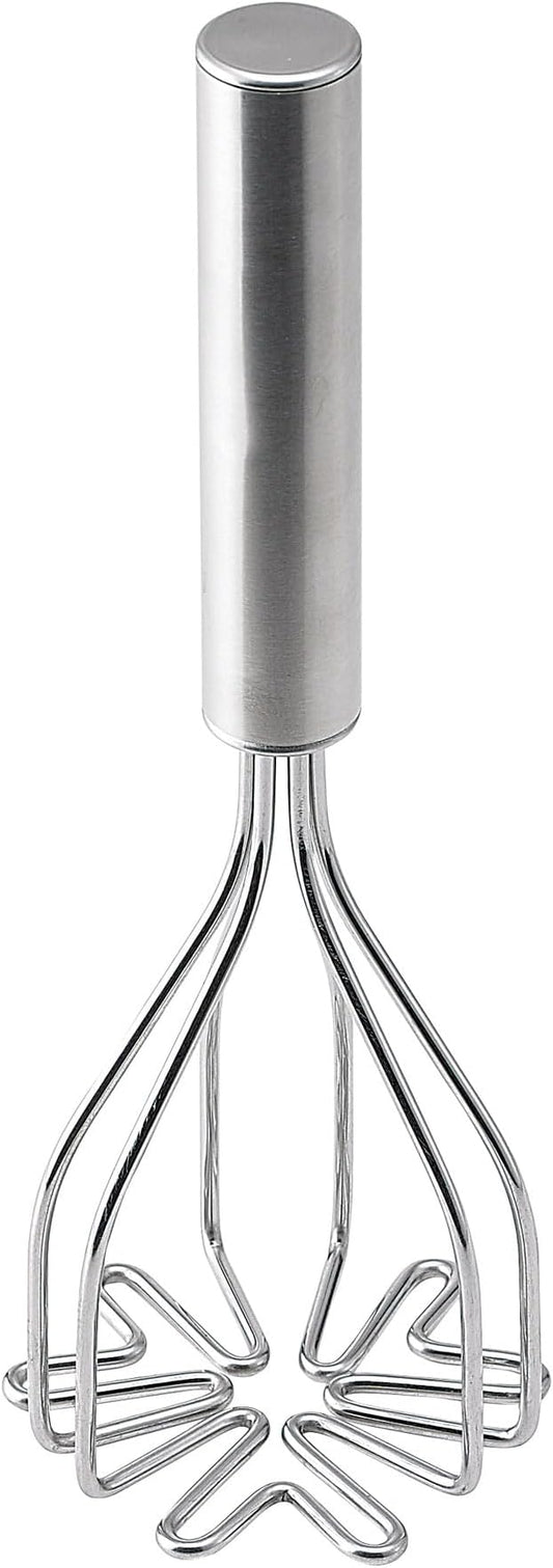 HIC Kitchen 2-In-1 Mix N’Masher Potato Masher, 18/8 Stainless Steel, For Potatoes, Vegetables, Fruits, Guacamole, Baby Food, And Eggs