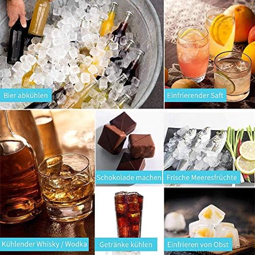 Ice Cube Trays Silicone Ice trays Molds with Removable Lids 3 Pack, 72 Ice Cube Molds for DIY Chilled Drinks,Cocktail, Whiskey, Chocolate, BPA Free