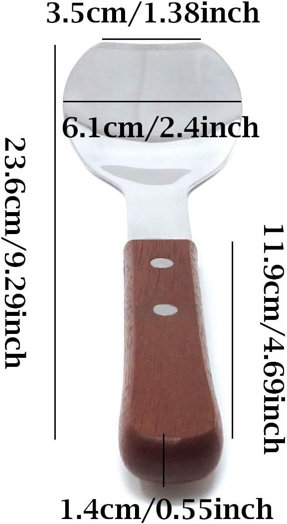 Honbay 1PCS Stainless Steel Ice Cream Scoop Spade Spoon Scooper with Wood Handle for Kitchen