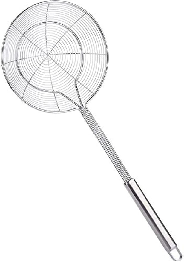 Wire Kitchen Skimmer Spider Strainer Stainless Steel food colander Slotted Ladle Scoop For Pasta Deep Frying Chips