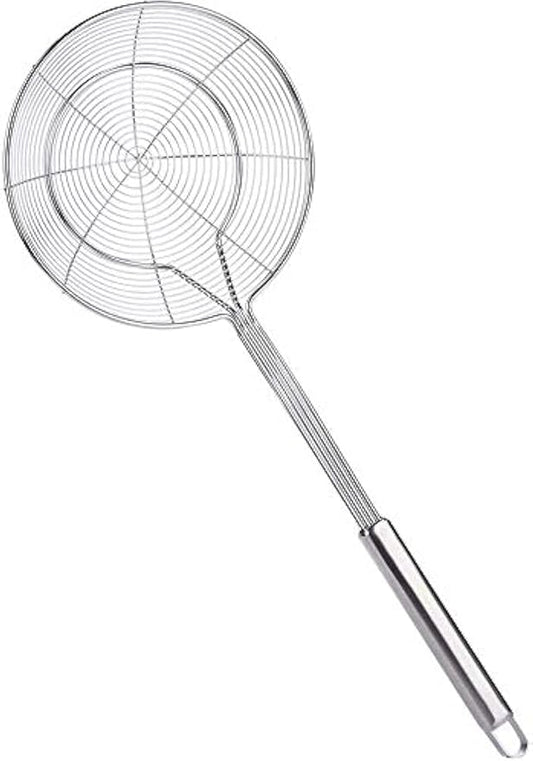 Wire Kitchen Skimmer Spider Strainer Stainless Steel food colander Slotted Ladle Scoop For Pasta Deep Frying Chips
