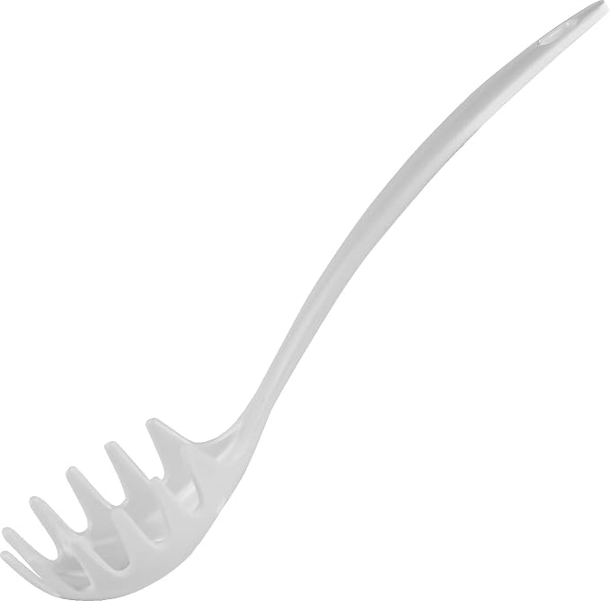 Spaghetti Spoon, Pasta Server, Fork with Ergonomic Handle, Heat Resistant, BPA Free with Ergonomic Handle,11.5 inch Melamine Utensil by Reston Lloyd, 6 piece set