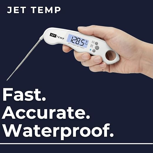 F1 Digital Meat Thermometer - Fast, Accurate, Waterproof - Great for Cooking, Grilling, Baking, Frying