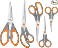 Asdirne Kitchen Scissors Set, Knife-Grade Stainless Steel, TPR Comfortable Handle All Purpose Scissors, Include One Poultry Shears and Four Different Sizes of Cooking Scissors, Perfect Kitchen Partner
