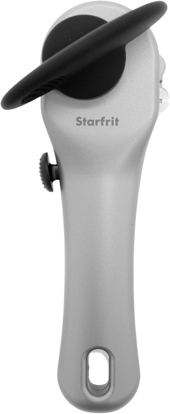 Starfrit Securimax Auto Can Opener, Patented Safe Edge Technology with Lid Lifter, Leaves No Sharp Edges on Lid & Can, Ambidextrous Use, Heavy Duty Non-Slip Knob for Secure Handling