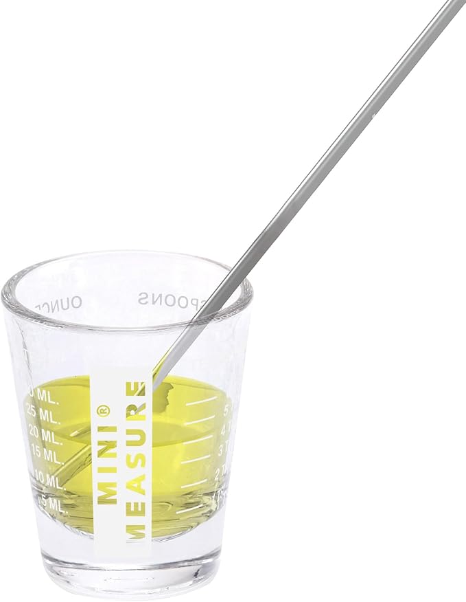 Kolder Mini Measure Heavy Glass, 20-Incremental Measurements Multi-Purpose Liquid and Dry Measuring Shot Glass, White, Set of 3