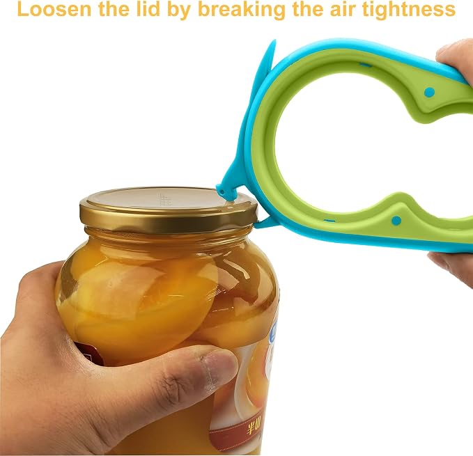 Otstar Jar Opener & Bottle Opener for Seniors with Arthritis, Weak Hands | Adjustable Lid Opener Effortlessly Opens Jars, Bottles & Pop-Top Cans, Great for Senior Parents, Grandparents, or Loved Ones