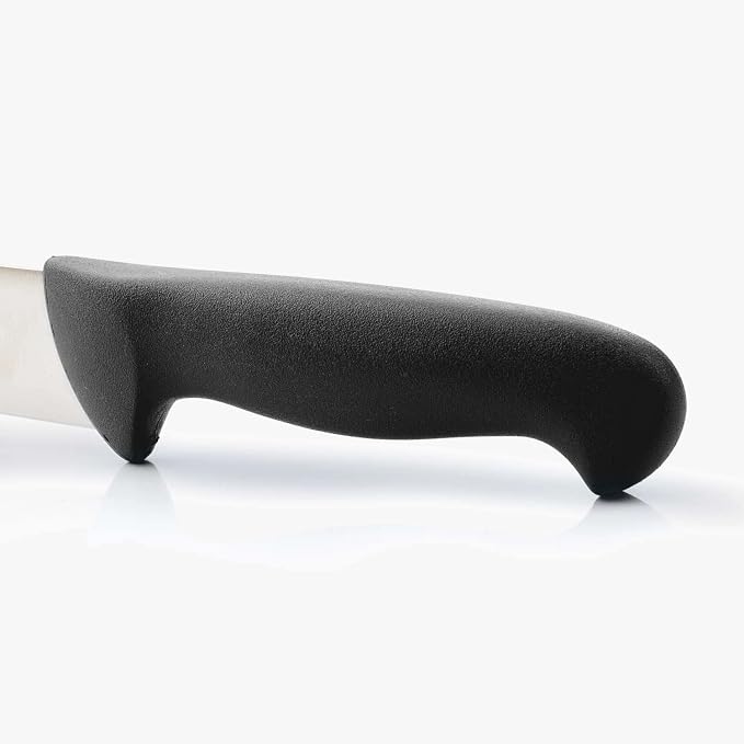 Arcos Range Butcher Knife 7 inch Nitrum Stainless Steel. Steak Knife. Polypropylene Black Handle. Color Identification System for Prolonged and Heavy Use. Series 2900. Color Black.