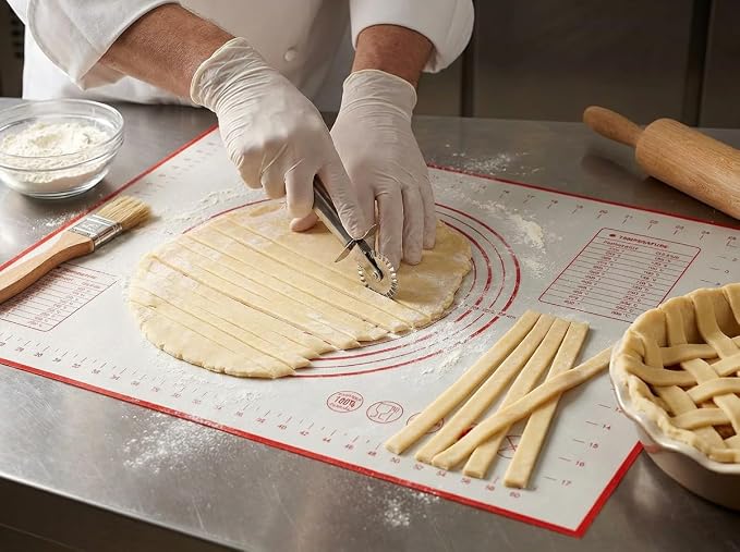 Silicone Baking Dough Pastry Mat, JJOO Large Bread Rolling Cookie kneading Baking Mats for Counter, Nonstick, Easy to Clean (27x20Inch)
