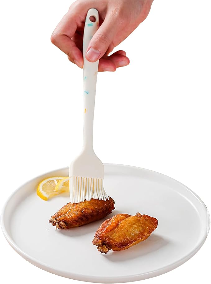 Silicone Basting Brushes,Heat-Resistant Candy Colors Pastry Brush, Strong Steel Core and One-Piece Design, Perfect for BBQ, Grilling, Baking, and Kitchen Cooking, BPA-Free (4)