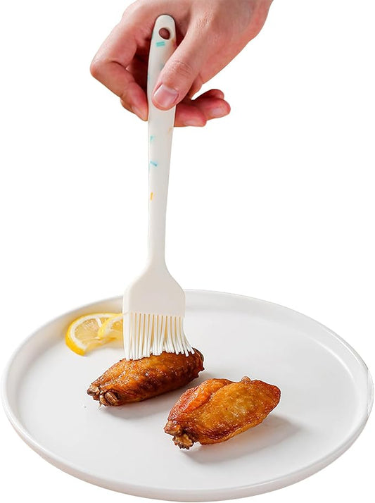 Silicone Basting Brushes,Heat-Resistant Candy Colors Pastry Brush, Strong Steel Core and One-Piece Design, Perfect for BBQ, Grilling, Baking, and Kitchen Cooking, BPA-Free (4)