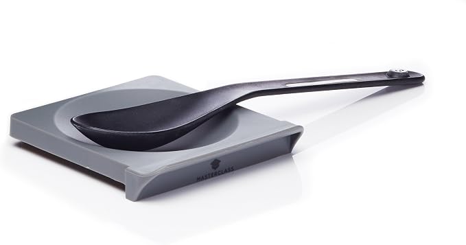 MasterClass Smart Space All-in-1 Block and Utensil Holder with Ceramic Knife Sharpener, 15.5 x 14.5 x 20.5 cm (6" x 5.5" x 8") -Black/Grey, 15.3 x 14.5 x 20.5 cm