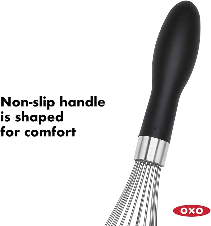 OXO Good Grips 11-Inch Balloon Whisk & Good Grips 12-Inch Stainless-Steel Locking Tongs